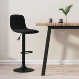 vidaXL Barski stolček črn žamet | Shoptok.si