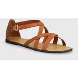 Vagabond Shoemakers Usnjeni sandali TIA 2.0 ženski, rjava barva, 5731-001-22