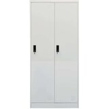 vidaXL Garderobna omara svetlo siva 80x50x180 cm jeklo | Shoptok.si