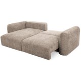 Makamii Svjetlo smeđa sklopiva/s prostorom za odlaganje kutna garnitura od šenila (s lijevim kutom/s ležaljkom) Mele – | shoptok.hr