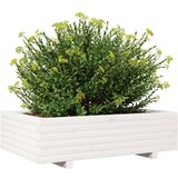 vidaXL Vrtna sadilica bijela 90 x 60 x 26,5 cm od masivne borovine | shoptok.hr