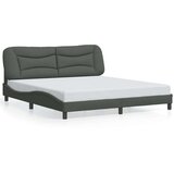 vidaXL Okvir za krevet s uzglavljem tamnosivi 180 x 200 cm od tkanine | shoptok.hr