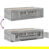  Dnevni krevet s ladicama boja sivog hrasta 90 x 190 cm drveni | shoptok.hr