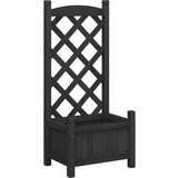 Maison Chic Cvetlično korito - Cvetlični Lonec z mrežo črne barve trden les jelke, (21790107) | Shoptok.si