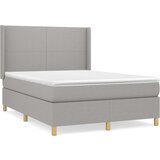  Box spring postelja z vzmetnico svetlo siva 140x200 cm blago, (20901208) | Shoptok.si