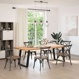 vidaXL noge jedilne mize v obliki črke u 2 kos črna 80x(72-73)cm jeklo | Shoptok.si