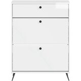  Ormar za cipele BREDA 78 x 24 x 103 cm Konstruirano drvo - Bijela visokog sjaja | shoptok.hr