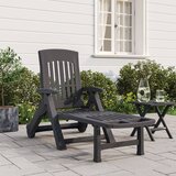 Maison Chic Zložljiv Ležalnik - Sončna ležalnik s kolesi antracit PP, (22043369) | Shoptok.si
