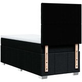 vidaXL Box spring postelja z vzmetnico črn 90x190 cm blago | Shoptok.si