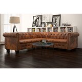 vidaXL kutna garnitura Chesterfield za 5 osoba od umjetne kože smeđa | shoptok.hr