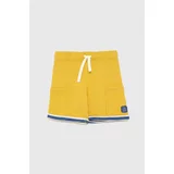 United Colors Of Benetton Otroške bombažne kratke hlače rumena barva,