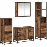  Set namještaja za kupaonicu 4 kom. Staro drvo Konstruirano drvo | shoptok.hr