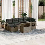 vidaXL 7-dijelni set vrtnih sofa sivi od poliratana | shoptok.hr