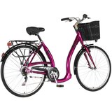Visitor bicikl city vintage 28" alu 19" v-brake 6 brzina 167-192cm (l/xl) ljubičasti perla uv sjaj 1282066 | Eponuda.com