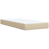  Krevet s oprugama i madracem krem 100 x 200 cm od tkanine | shoptok.hr