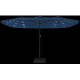  Dvostruki vrtni suncobran s LED svjetlima azurni 449 x 265 cm | shoptok.hr