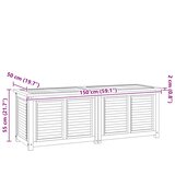 Vrtna kutija za pohranu s vrećom 150x50x55 cm masivna tikovina | shoptok.hr