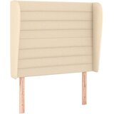 Maison Chic vzglavna omarica - nočna omarica - posteljna omarica z ušesi krem 83x23x118/128 cm blago, (21712602) | Shoptok.si