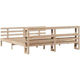  Posteljni okvir z vzglavjem 180x200 cm borovina, (21310754) | Shoptok.si