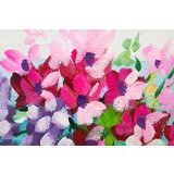  Naslikana slika na platnu cvetje v vazi 1-delna CFAZH5149E1 - 60x60 cm | shoptok.hr