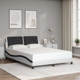 vidaXL Posteljni okvir z vzglavjem bel in črn 120x200 cm umetno usnje | Shoptok.si