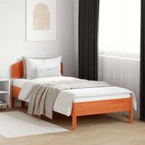  Okvir kreveta s uzglavljem voštano smeđi 90x200 cm od borovine | shoptok.hr