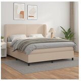 vidaXL Krevet s oprugama i madrac cappuccino 160x200cm od umjetne kože | shoptok.hr
