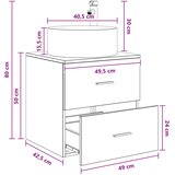  Umivaonik s policom Bijela 49,5 x 44,5 x 65,5 cm | shoptok.hr