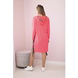 Kesi Dress with a hood and a pink neon print | Eponuda.ba