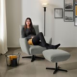 Dieter Knoll FOTELJ, svetlo siva tekstil | Shoptok.si