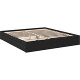  Okvir za krevet s ladicama crni 200x200 cm konstruirano drvo | shoptok.hr