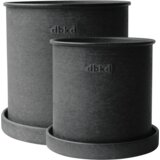  PLANT POT small, 2 seta - black Cene