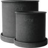  PLANT POT small, 2 seta - black