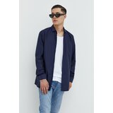 Hugo Bombažna srajca moška, mornarsko modra barva, | Shoptok.si