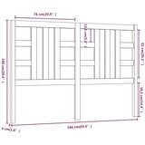  Uzglavlje za krevet 166 x 4 x 100 cm od masivne borovine | shoptok.hr