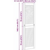  Ormarna vrata Prirodna 140,5 x 2,1 x 39,5 cm Čvrsto borovo drvo | shoptok.hr