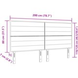  LED Uzglavlje sa svjetlosivim dizajnom 200 cm platno | shoptok.hr