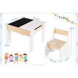 Otroška miza z dvema stoloma (s prostorom za shranjevanje) - bela | Shoptok.si