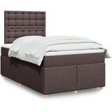 Maison Chic Box spring postelja - Vzmetna postelja z vzmetnico temno rjav 120x200 cm blago SL24108, (21891397) | Shoptok.si