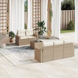 vidaXL 6-dijelni set vrtnih sofa s jastucima bež od poliratana | shoptok.hr