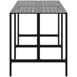  Barski stol crni 200x100x110 cm od čelika obloženog prahom | shoptok.hr