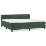 vidaXL Box spring postelja z vzmetnico temno zelena 200x200 cm žamet, (20901294) Cene