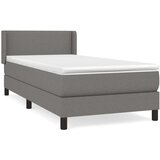 Kreveta s oprugama i madrac tamnosivi 80x200cm od tkanine | shoptok.hr