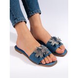 Shelvt Women's denim flip-flops with embellishment Cijene