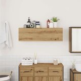 vidaXL Kopalniška stenska omarica artisan hrast 100x25x30 cm inž. les | Shoptok.si