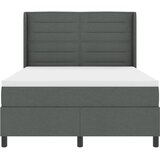  LED Box Spring Krevet Tamno siva 140 x 190 cm tkanina | shoptok.hr