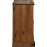 vidaXL Bivak HALDEN z drsnimi vrati 80x40x80 cm Masivni les | Shoptok.si