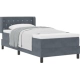 vidaXL Okvir kreveta s madracem tamno sivi 100x200 cm baršun | shoptok.hr