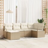 vidaXL set od 8 komada vrtnih kauča s jastučićima smeđi poli ratan | shoptok.hr