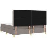  s opruga kutije Sivo-smeđa 200 x 200 cm tkanina | shoptok.hr